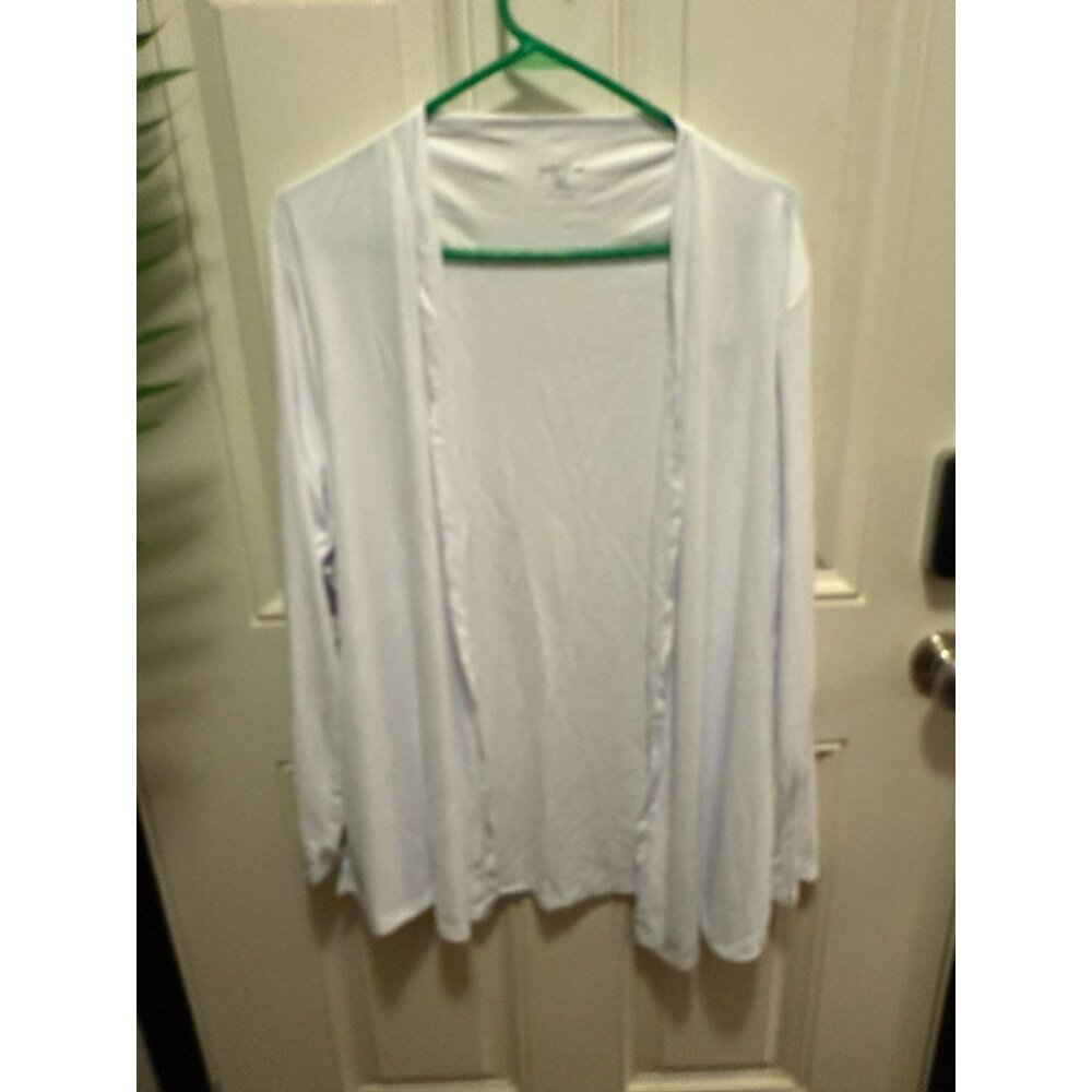 Baleaf Women's UPF 50+ Lightweight Long Sleeve Cardigan With Pockets White 2XL